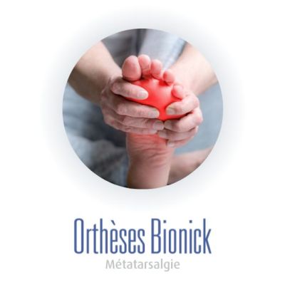 Métatarsalgie au niveau des os de l'avant-pied.